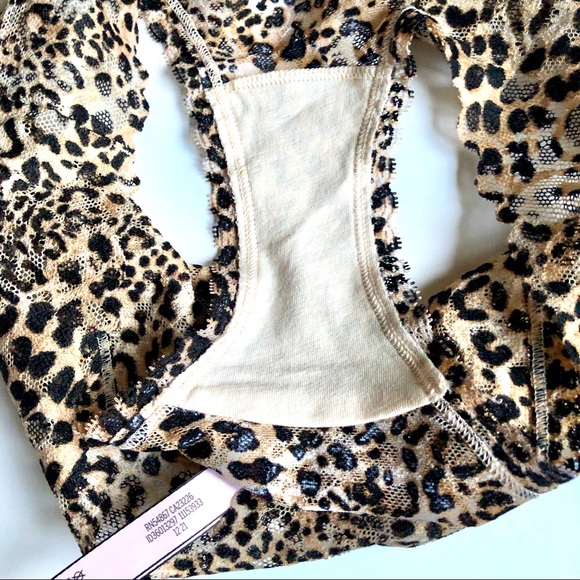 NEW Victoria's Secret VS Panty Lace Waist Hiphugger THE LACIE Medium Leopard - Picture 6 of 16